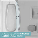Zenna Home NeverRust Aluminum Double Curved Tension Shower Curtain Rod, 50 to 72-Inch, Chrome