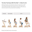 Tripp Trapp High Chair and Cushion with Stokke Tray - Natural with Nordic Grey - Adjustable, Convertible, All-in-One High Chair for Babies & Toddlers