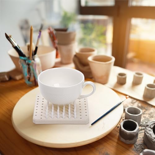 ZENFUN Kiln Stilts Support Nails Pottery Firing Mat, Ceramic Refractory Support Pad, High Temperatures Resistant Firing Kiln Burning Tools Accessories for Potters, Clay Pottery, Ceramic Hobbyists