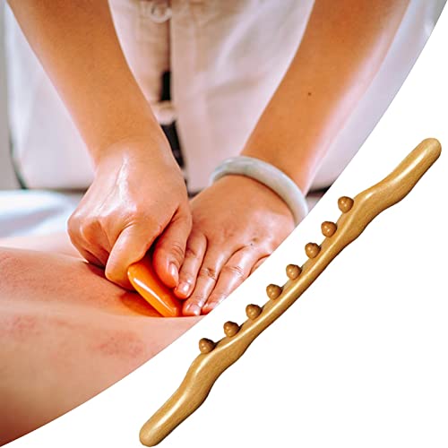 Wooden Gua Sha Tool for Body, Lymphatics Drainage Tool Guasha Wood Massage Stick for Neck & Back Pain Body Shaping Massager for Anticellulite