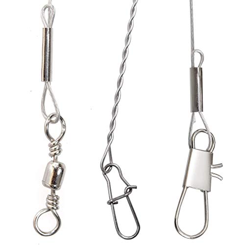 RESFNSE 10Pcs High Carbon Steel Wire Trace Leader Rig Fishing Hooks Wire Rigs Finder Saltwater