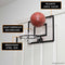 Play Platoon Over The Door Basketball Hoop - Indoor Wall Mounted 16x12 Inch Mini Basketball Hoop Set, Shatter Resistant Backboard & Steel Rim - 2 Balls & Air Pump, Black - US Veteran Owned Company