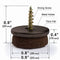 Screw-On Felt Furniture Pads X-Protector 24 PCS - 0.8” Chair Leg Floor Protectors for Hardwood Floors - Premium Chair Glides - Brown Floor Protectors for Chairs - The Best Furniture Sliders!