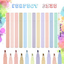 12 Pieces Aesthetic Highlighters Bible Highlighters and Pens No Bleed with Chisel Tip Pastel Markers Multicolor Aesthetic Pens Kawaii Stationary for Office School Supplies (Fresh Style)