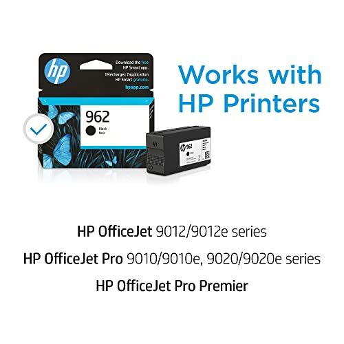 Original HP 962 Black Ink Cartridge | Works with HP OfficeJet 9010 Series, HP OfficeJet Pro 9010, 9020 Series | Eligible for Instant Ink | 3HZ99AN