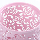 1 P C Metal Hollow Rose Flower Design Cylinder Pen Pencil Pot Holder Storage Pen Case Office Stationary Supplies