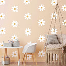 BBTO Daisy Wall Decal Flower Vinyl Wall Decals Daisy Decals Floral Decals Peel and Stick Daisy Stickers for Kids Nursery Wall Art Bedroom Living Room