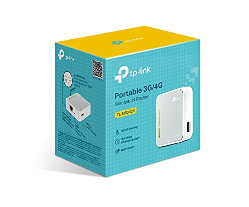 TP-Link N300 Wireless Wi-Fi, Portable 3G/4G Travel Router (TL-MR3020) | AU Version |