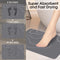 ZIKIBL Stone Bath Mat Diatomaceous Earth Bath Mat Super Absorbent Diatomite Stone Bath Mats for Bathroom Quick-Drying Non-Slip Bath Stone Mat Easy to Clean Stone Shower Mat(24 * 16'' Grey)