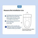 Electric Bidet Seat Toilet Seat, Smart Toilet Seat with Warm Water, Heated Seat, Warm Air Dryer, Rear and Front Wash, Soft Closed Toilet Seat, LED Light, Easy Install