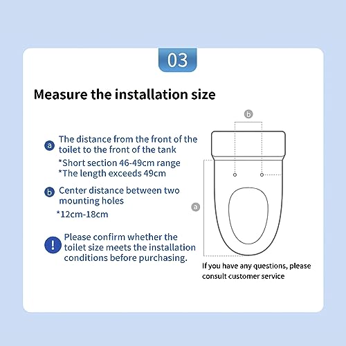 Electric Bidet Seat Toilet Seat, Smart Toilet Seat with Warm Water, Heated Seat, Warm Air Dryer, Rear and Front Wash, Soft Closed Toilet Seat, LED Light, Easy Install