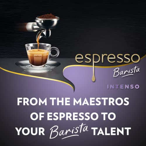 Lavazza, Espresso Barista Intenso, Drum Roasted Coffee Beans, Ideal for Espresso Coffee Machines, with Aromatic Notes of Cocoa and Wood, Arabica and Robusta, Intensity 9/10, Medium Roasting, 1 kg