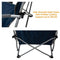 Pacific Pass Lightweight Camp and Beach Chair w/Built-in Cup Holder, Includes Carry Bag - Navy/Gray
