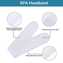 Spa Facial Headband Whaline Head Wrap Terry Cloth Headband 4 counts Stretch Towel with Magic Tape for Bath, Makeup and Sport (White)