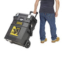STANLEY FATMAX Cantilever Rolling Toolbox Trolley, 4 Level Workstation with Portable Tote Tray for Tools and Small Parts, 1-94-210