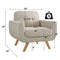 Rosevera Elena Contemporary Accent Armchair with Linen Upholstery Living Room Furniture, 30D x 30W x 34H in, Pearl Beige