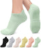 Pilates Socks with Grips for Women, Non Slip Grip Socks for Yoga, Barre, Ballet, Dance, Barefoot Workout, Hospital