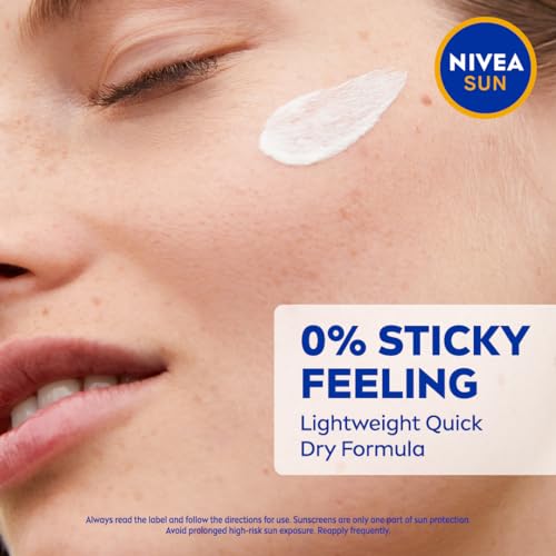 NIVEA SUN UV Face Shine Control Face Sunscreen SPF50 (50ml), Moisturising Face Sunscreen for Daily Use with SPF50, Immediate UVA/UVB Protection, Non-Greasy Sunscreen for Face