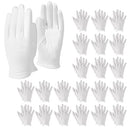 24 pairs Cotton gloves, cloth glove, White gloves, Cotton gloves for cleaning coins, White gloves for skin care, examining jewelry, daily work (24)