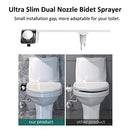 Anturnpet Bidet Toilet Seat, Ultra-Slim Non-Electric Toilet Seat with Rear and Feminine Cleaning, Dual Nozzles Toilet Seat Adjustable Water Pressure - Easy Installation