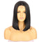 Black Synthetic Hair Lace Wig,14 Inch Bob Style 150% Hair Density Hand Made Women Wig