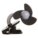 Dreambaby Portable Clip-on Baby Stroller Fan - with Soft Foam Fins - Perfect for Strollers, Cribs, Wheelchairs, Beach, & Pool - Black - 1 Pack