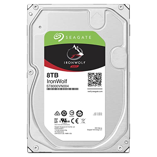 Seagate 8TB 3.5" 7200rpm SATA IronWolf NAS HDD PN ST8000VN004