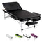 Zenses Massage Table 80cm Portable 3 Fold Aluminium Beauty Bed Black