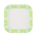 Glad Square Paper Plates, Green Victorian, 10.25 Inches, 50 Count