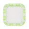 Glad Square Paper Plates, Green Victorian, 10.25 Inches, 50 Count