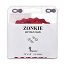 ZONKIE Single-Speed Bicycle Chain 1/2 x 1/8 Inch 116 Links (Red, 1/2" ×1/8" 116 Links)