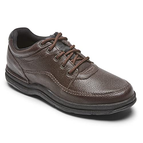 Rockport Men's World Tour Classic Walking Shoe, Brown Tumbled Leather, US 11.5