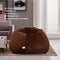 HOMESO Teardrop Shape Faux 5XL Fur Bean Bag Chair for Adults & Kids [No Filling] (Brown)