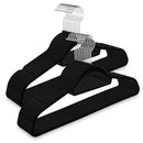 25Pack Velvet Hangers Durable & Slim Coat Hangers Suit Hangers with 360-Degree Rotatable Hook Hangers with Shoulder Grooves (Black)