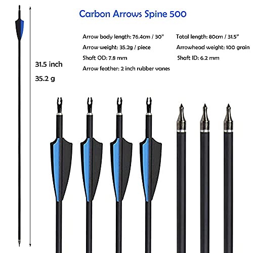 ZSHJGJR 60 Inch Take Down Longbow and Arrow Set American Hunting Longbow Wooden Bow 25-60lbs Right/Left Handed with Carbon Arrows Accessory for Archery Target Hunting Shooting Practice (50lbs, Right Handed---Bow Set)