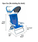 GCI Outdoor Waterside Sunshade Backpack Beach Chair with Canopy Shade