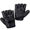 SHADOW DANCE UK Unisex real Leather Fingerless Gloves Plain Studded Cycling Driving Gym Wheelchair (Medium, Fingerless Plain Black Gloves), Fingerless Plain Black Gloves, m