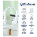 Eacam Fan 5 Gear Portable Leafless Digital Display Hanging Neck 2600mAh Large Capacity Lazy Air Conditioner USB Handheld Small Fan