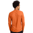 Hanes Men's Long Sleeve Cool DRI T-Shirt UPF 50+, Safety Orange, Large (Pack of 2)