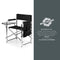 Picnic Time ONIVA - a Brand - Sports Chair with Side Table, Beach Chair, Camp Chair for Adults, (Black)