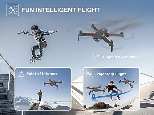 Heygelo Drone for Kids with 1080P HD Camera, Foldable Mini Drones RC Quadcopter for Adults, WiFi FPV Live Video, Altitude Hold, One Key Take Off Toys Gifts with Speed Adjustment, 2 Batteries