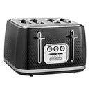 Morphy Richards 30cm Electric 1800W Verve 4 Slice/2 Slots Bread Toaster Black