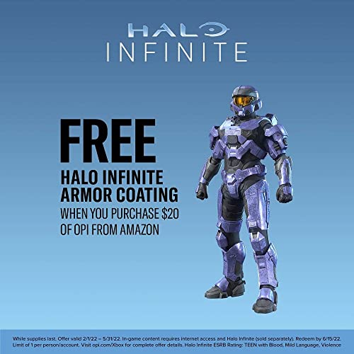 OPI Infinite Shine 2 Longwear Lacquer, You Had Me at Halo, Blue Long-Lasting Nail Polish, Xbox Collection, 0.5 fl. oz.