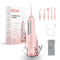 Sejoy Cordless Water Flosser, Water Dental Flosser Water Flossers for Teeth Portable Oral Irrigator Rechargeable for Home Travel Office, 270ML IPX7 Waterproof 5 Cleaning Modes & 5 Jet Tips, Pink