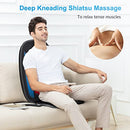 Comfier Shiatsu Back Massager with Heat -Deep Tissue Kneading Massage Seat Cushion, Massage Chair Pad for Full Back Pain Relief, Electric Body Massager for Home or Office Chair use