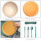 60pcs Wheat Straw Dinnerware Serving Sets for 6,Unbreakable Dinner Dishes,Colorful Lightweight Plates Bowls Cups Sets, Perfect for Camping, Picnic, Party, RV, Barbecue, Microwave & Dishwasher Safe