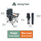 SunnyFeel XL Oversized Folding Camping Chair, Heavy Duty Padded Camp Chairs, Portable with Armrest for Tall People Outdoor/Beach/Travel/Picnic (Grey)