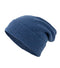 Lallier Unisex 100% Pure Cashmere Beanie, Ribbed Cuffed Hat Warm Soft with Gift Box for Women and Men, Navy Blue, One Size