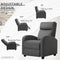 JUMMICO Recliner Chair Adjustable Home Theater Single Fabric Recliner Sofa Furniture with Thick Seat Cushion and Backrest Modern Living Room Recliners (Grey)