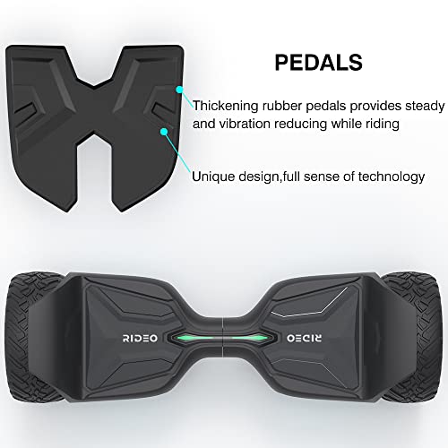 RIDEO 8.5 inch All Terrain Off Road Hoverboard Self Balance Scooter with Bluetooth Speaker LED Light